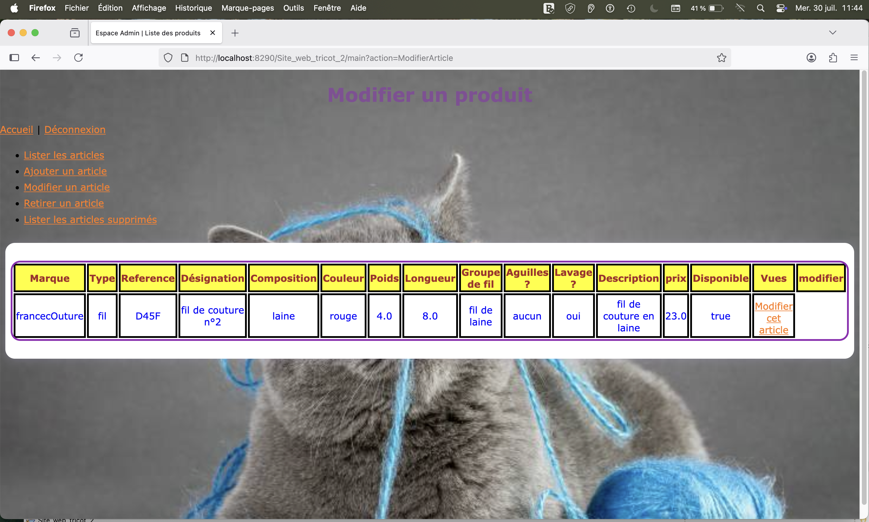 Projet Site Web Dynamique