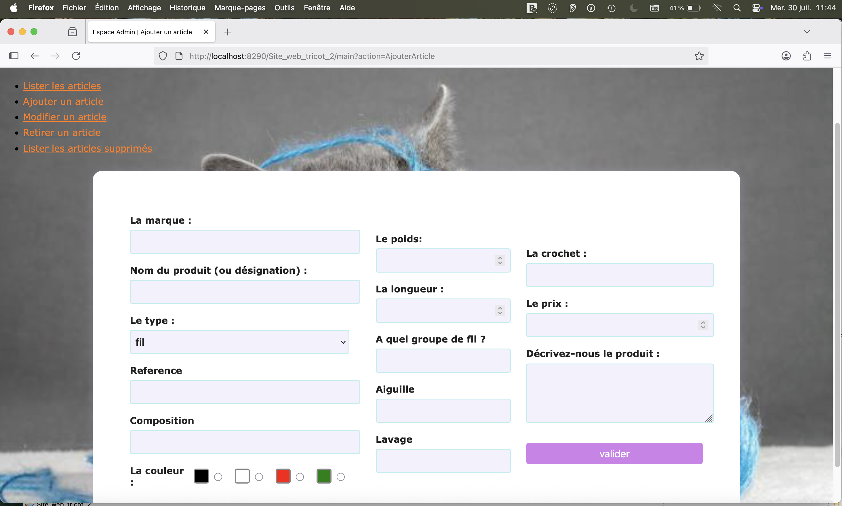 Projet Site Web Dynamique